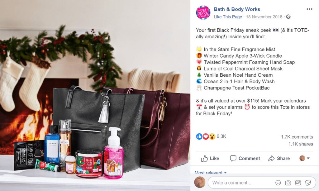 content marketing per il Black Friday social media