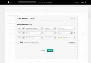 Selección de Base de Datos Herramienta de Envíos MDirector