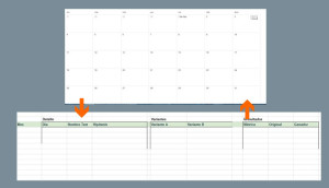 calendario de tests A/B