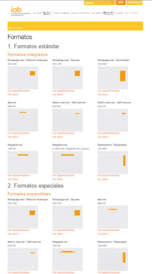 formatos publicitarios online IAB