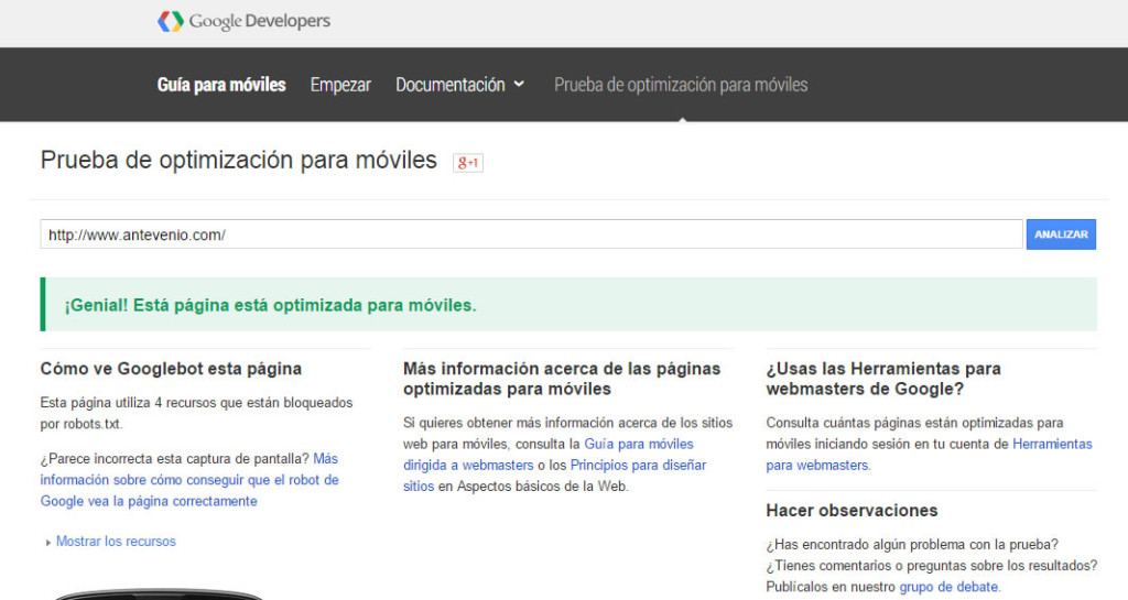 mobile friendly web