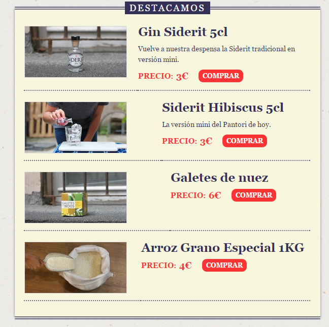 ejemplo de newsletter: Pantori
