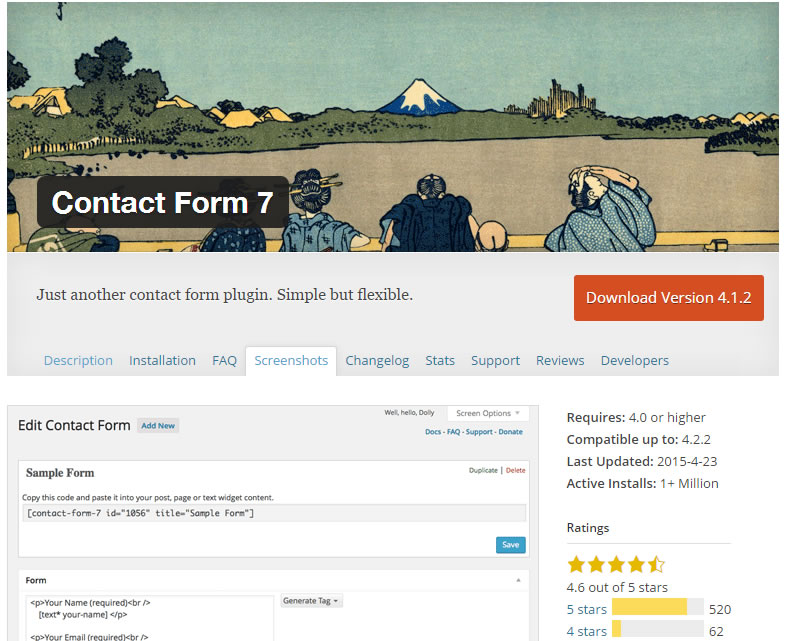 plugin de formulario WordPress: Contact Form 7