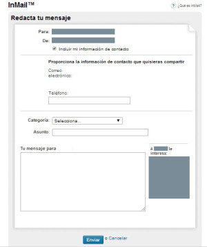 LinkedIn inmail mensajes