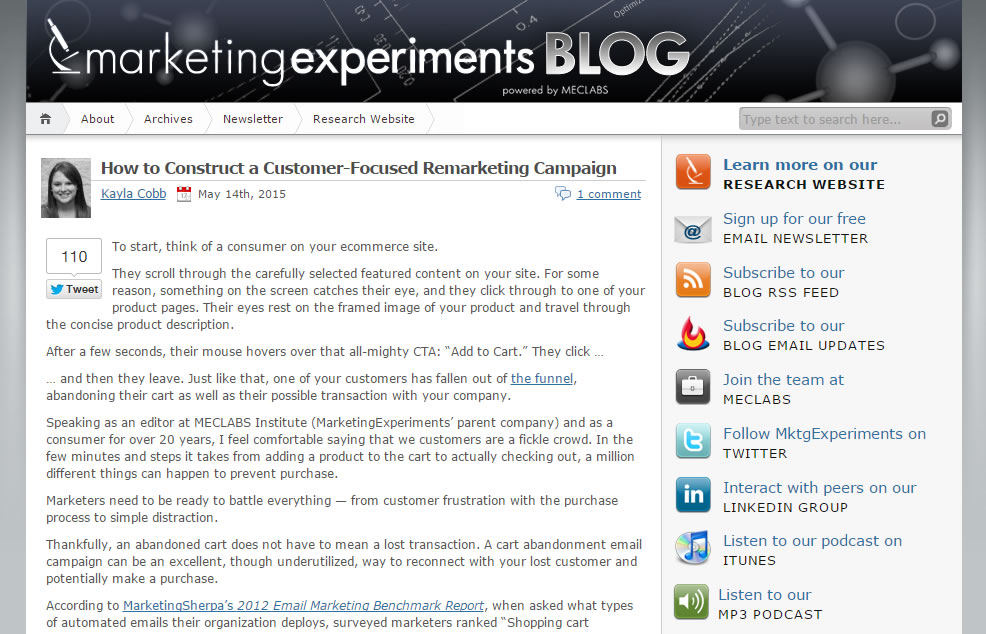 Marketing Experiments