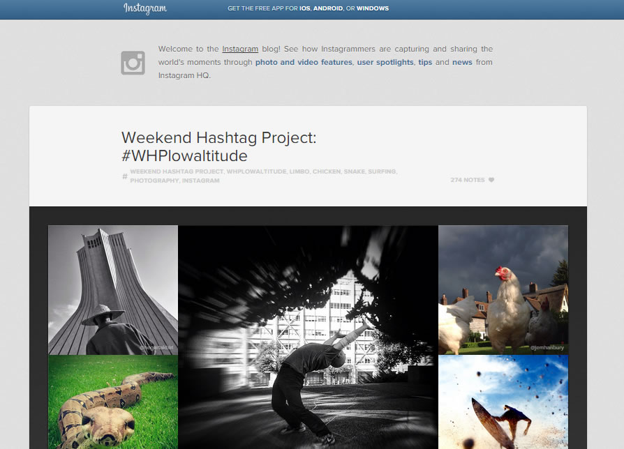 blog oficial de Instagram