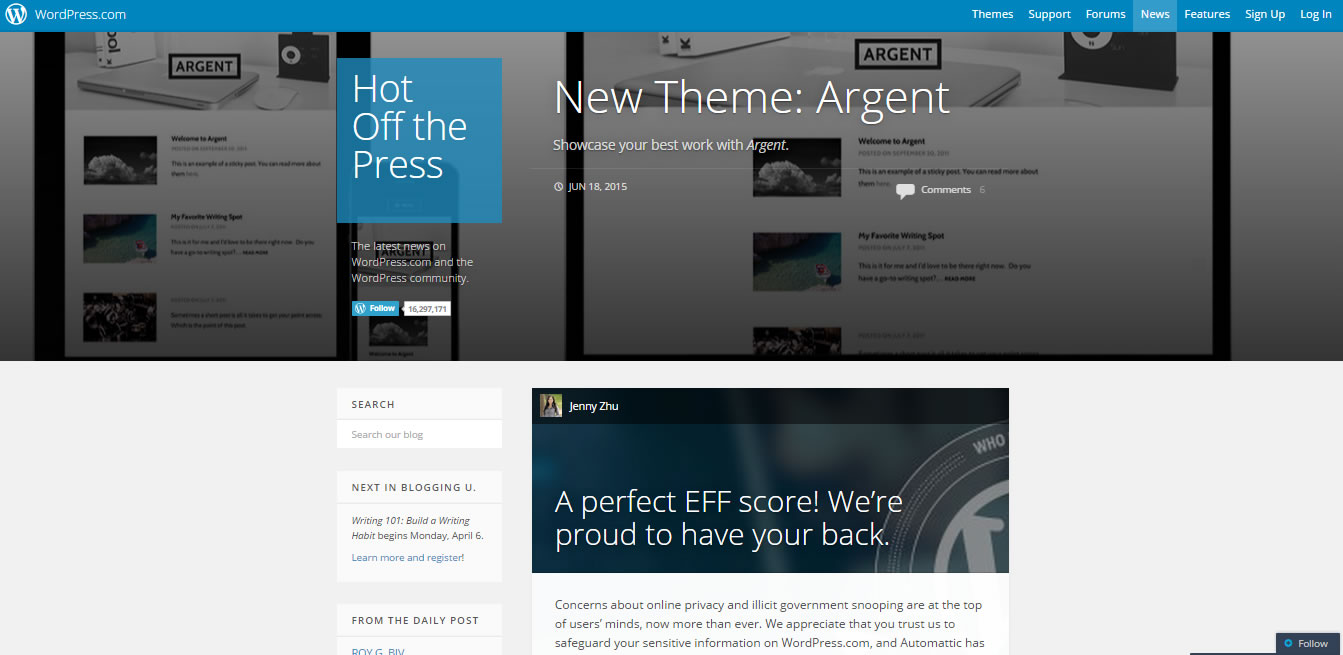 blog oficial de WordPress