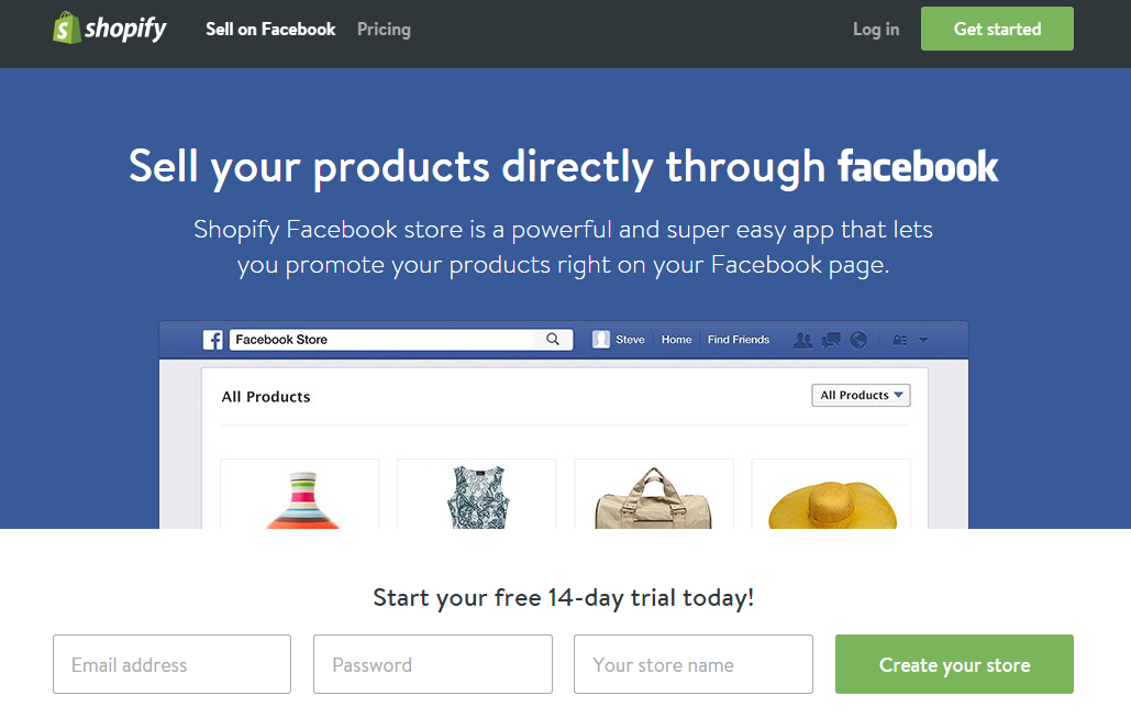 emplazamiento de la CTA en la landing page de Shopify