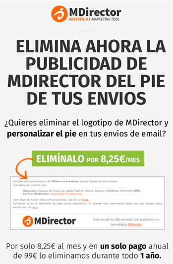 espacios en blanco en landing page de MDirector