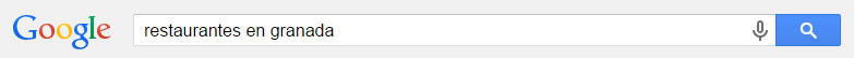 búsqueda en Google: restaurantes en Granada