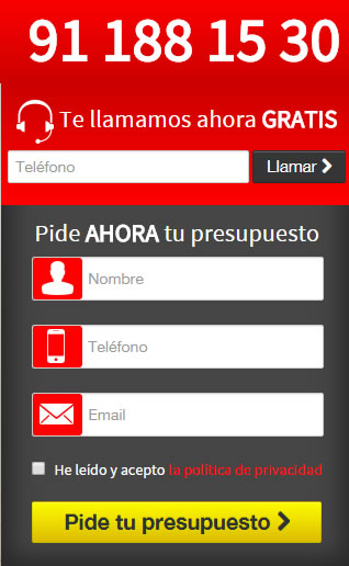 Formulario Landing Page Securibath