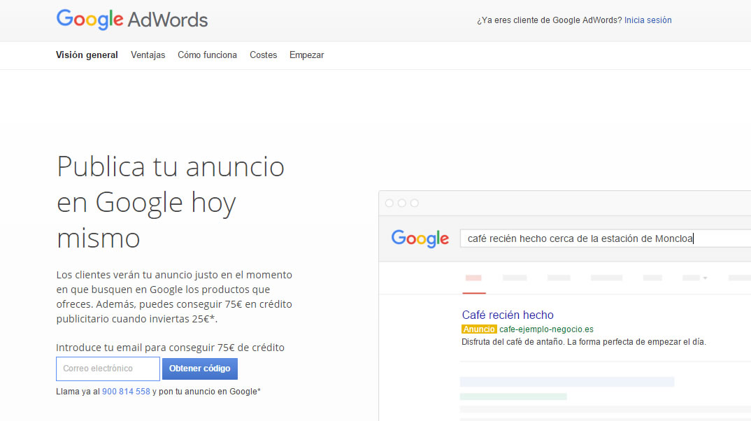 landing pages para anuncios de Twitter