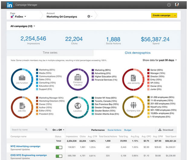 LinkedIn Campaign Manager