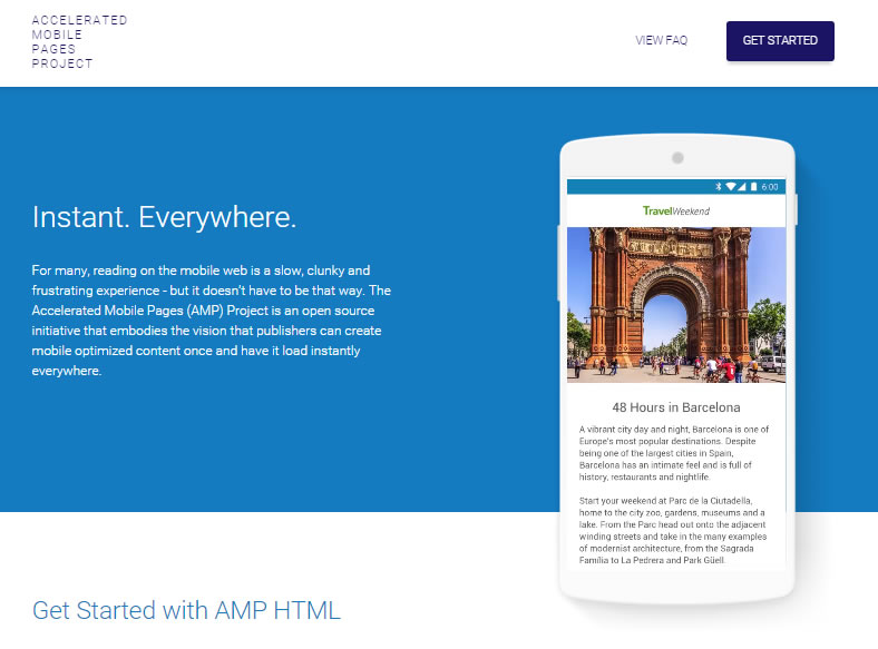 google accelerated mobile project