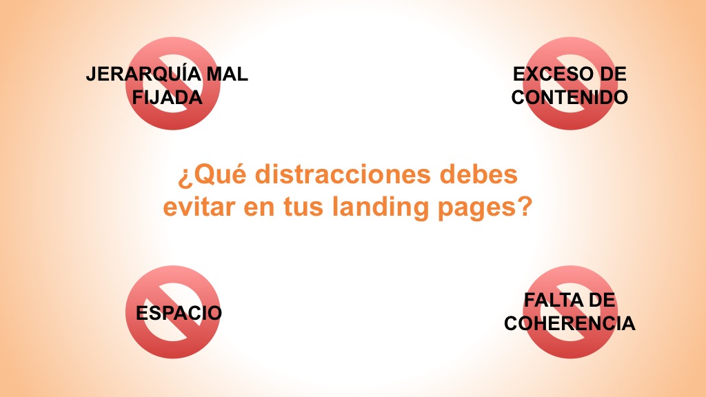Distracciones a evitar en tus landing pages