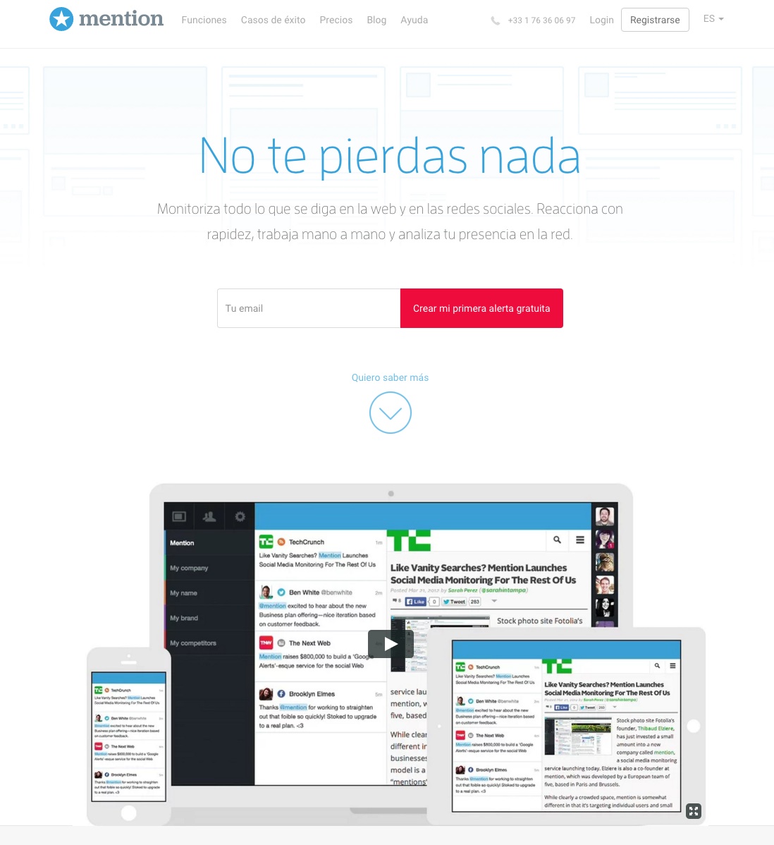 herramientas de monitorización de redes sociales : mention
