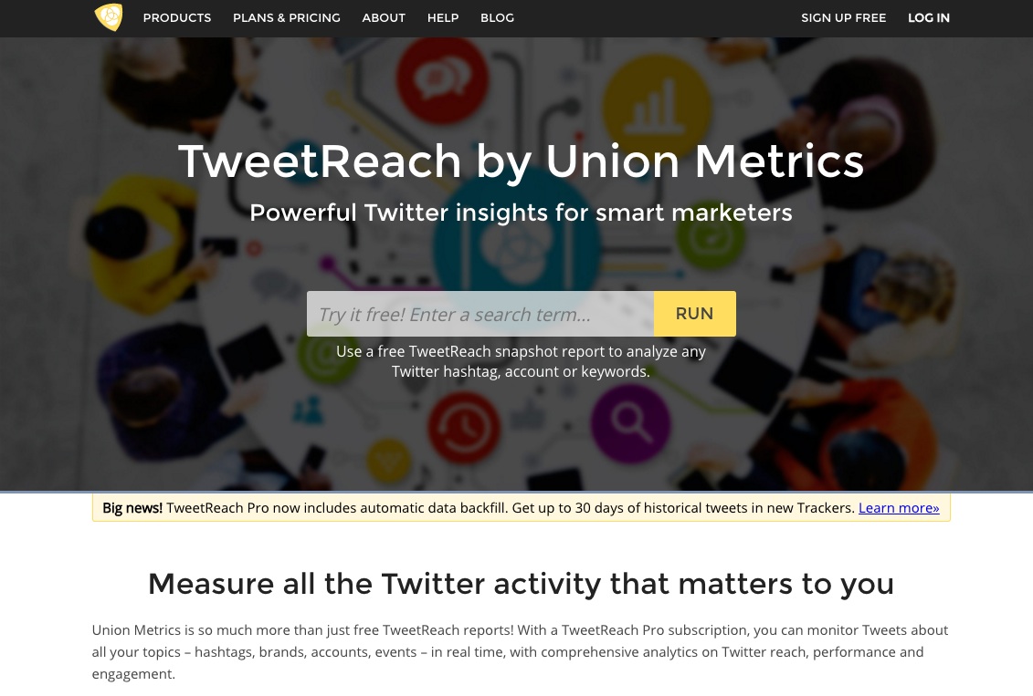 herramientas de monitorización de redes sociales : Tweetreach