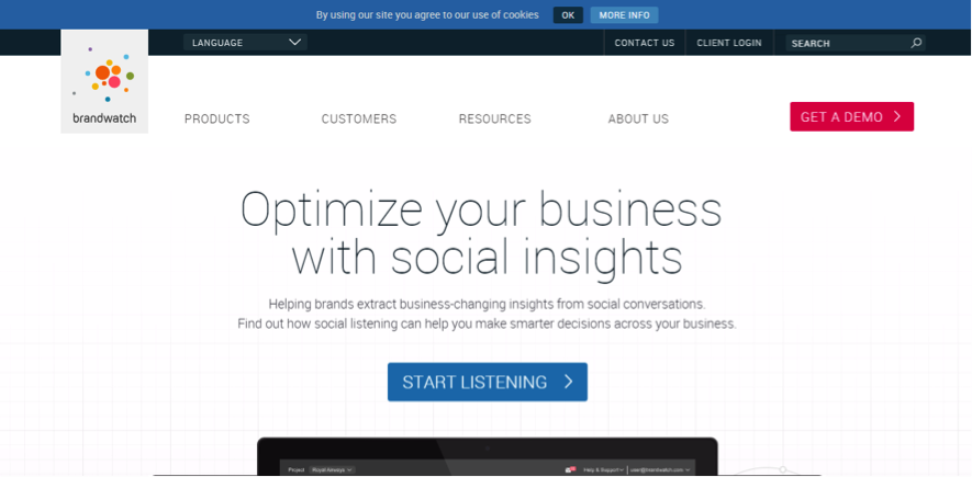 herramientas de escucha social : Brandwatch