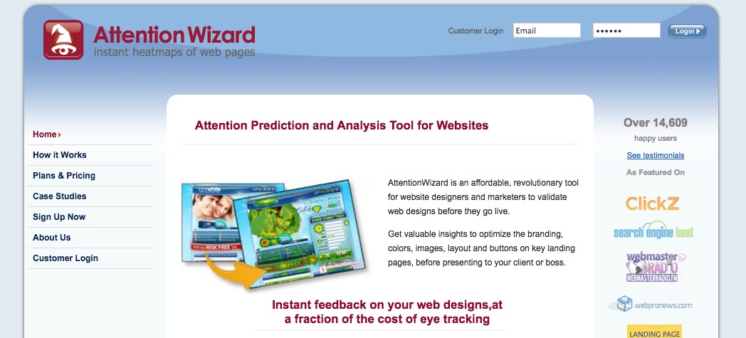 herramientas para la optimización de conversiones: Attention Wizard