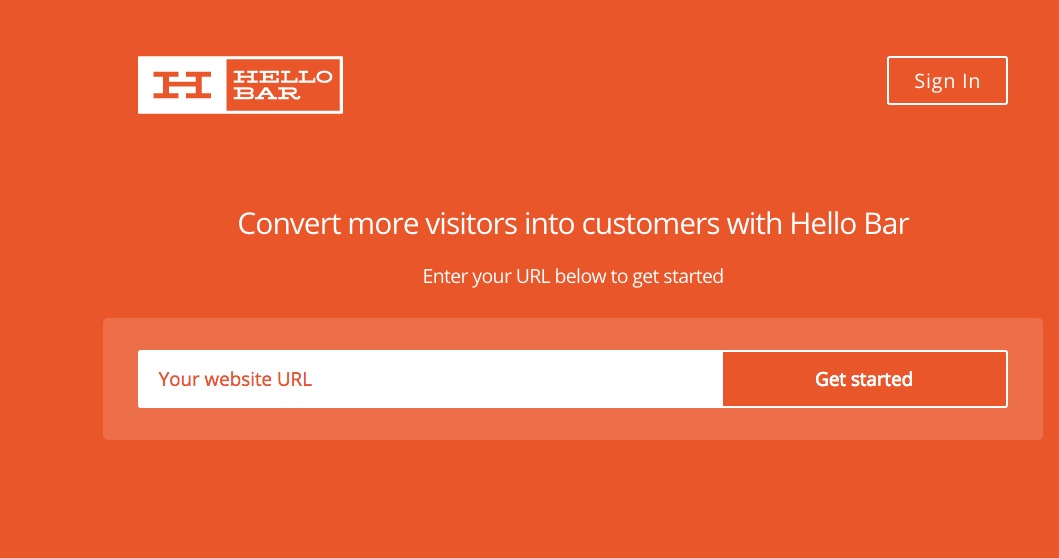 herramientas para la optimización de conversiones: Hello Bar