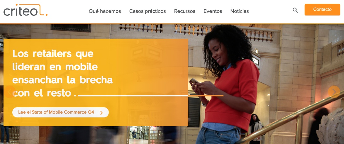 principales retargeters del mercado: Criteo