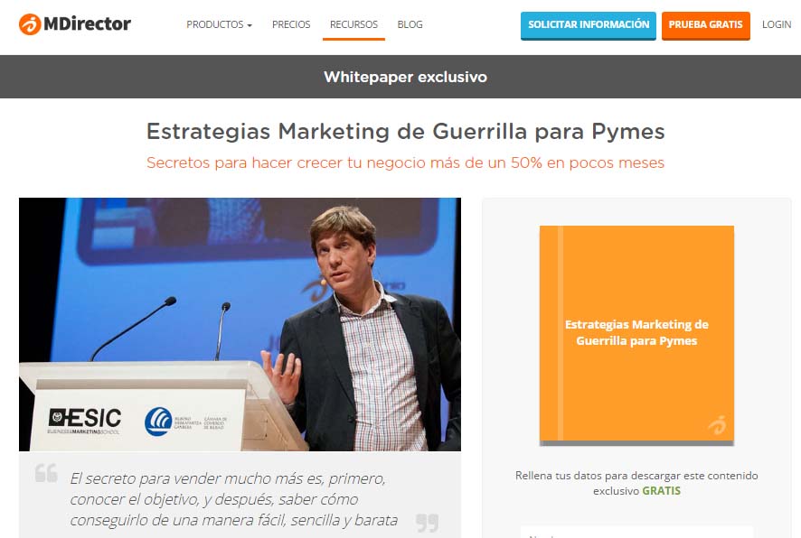 incrementar conversiones de landing pages con descargas