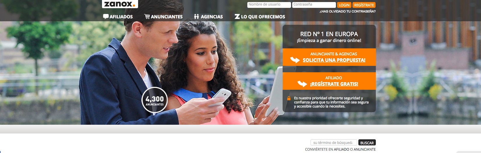 plataformas de marketing de afiliación: Zanox