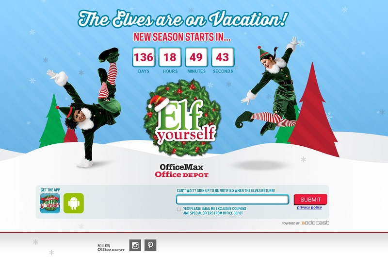 campañas de marketing digital estacionales : Elf Yourself