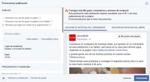 cómo promocionar un post en Facebook
