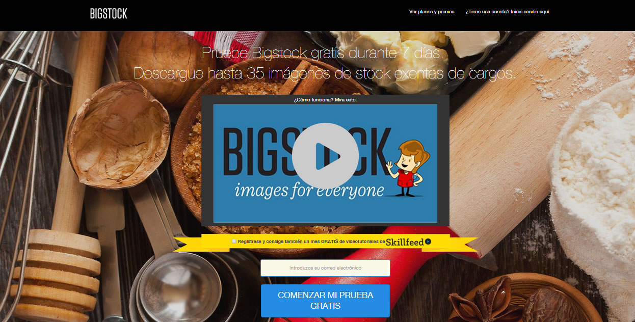 Landing page Big Stock