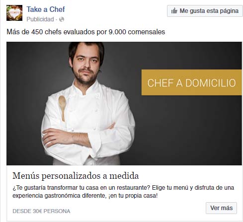 promoted post de Facebook