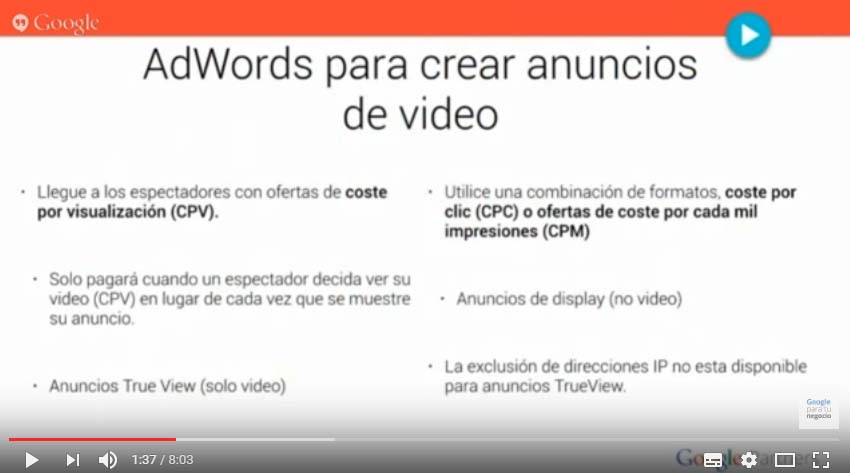 coste por visualización