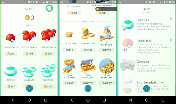 elementos de Pokémon Go!