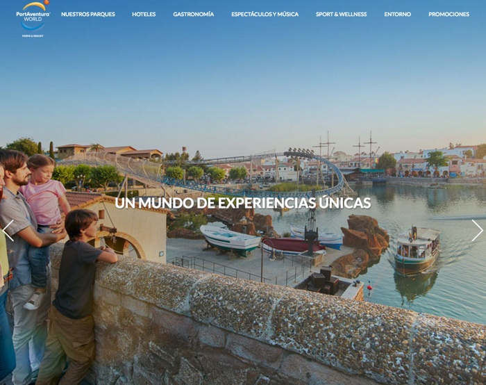 crear landing pages: port aventura