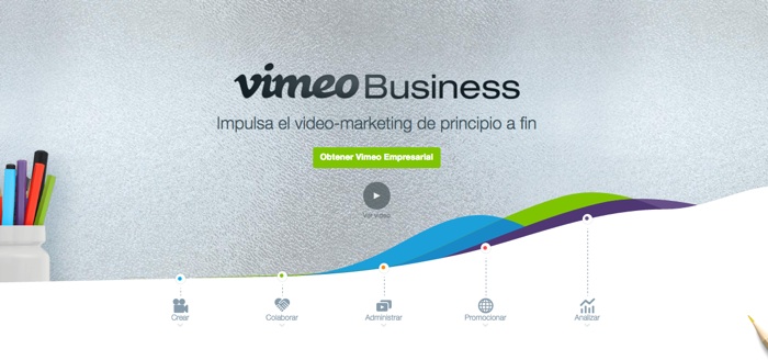crear landing pages: Vimeo