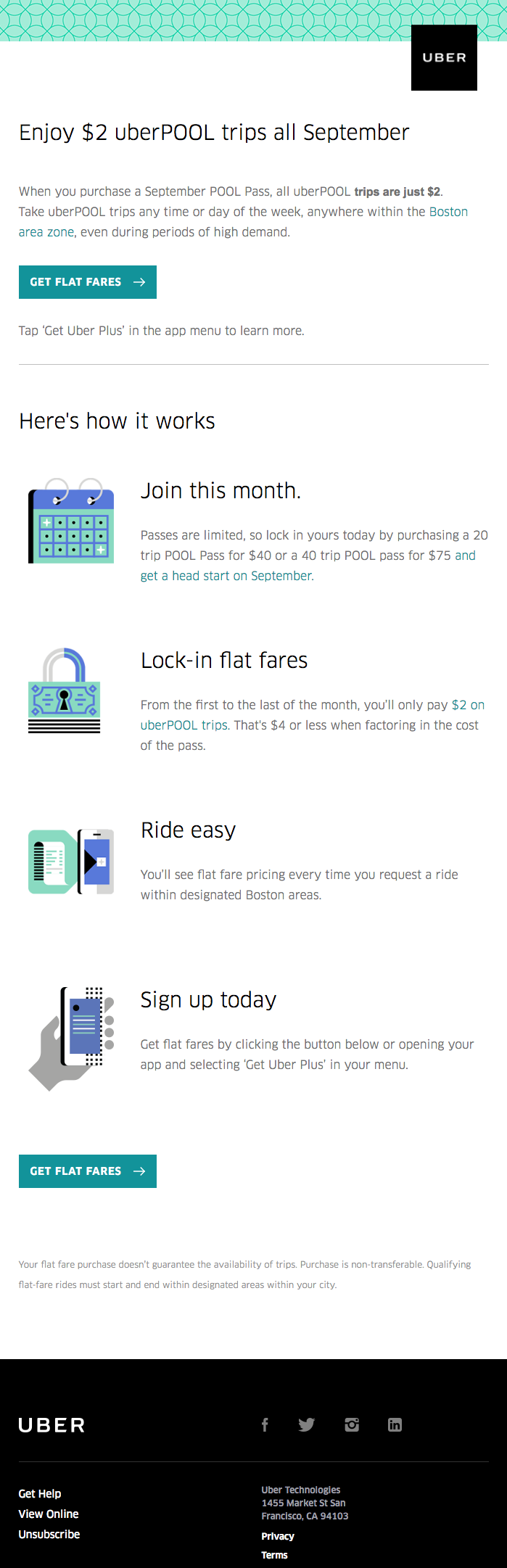campañas de email marketing: Uber