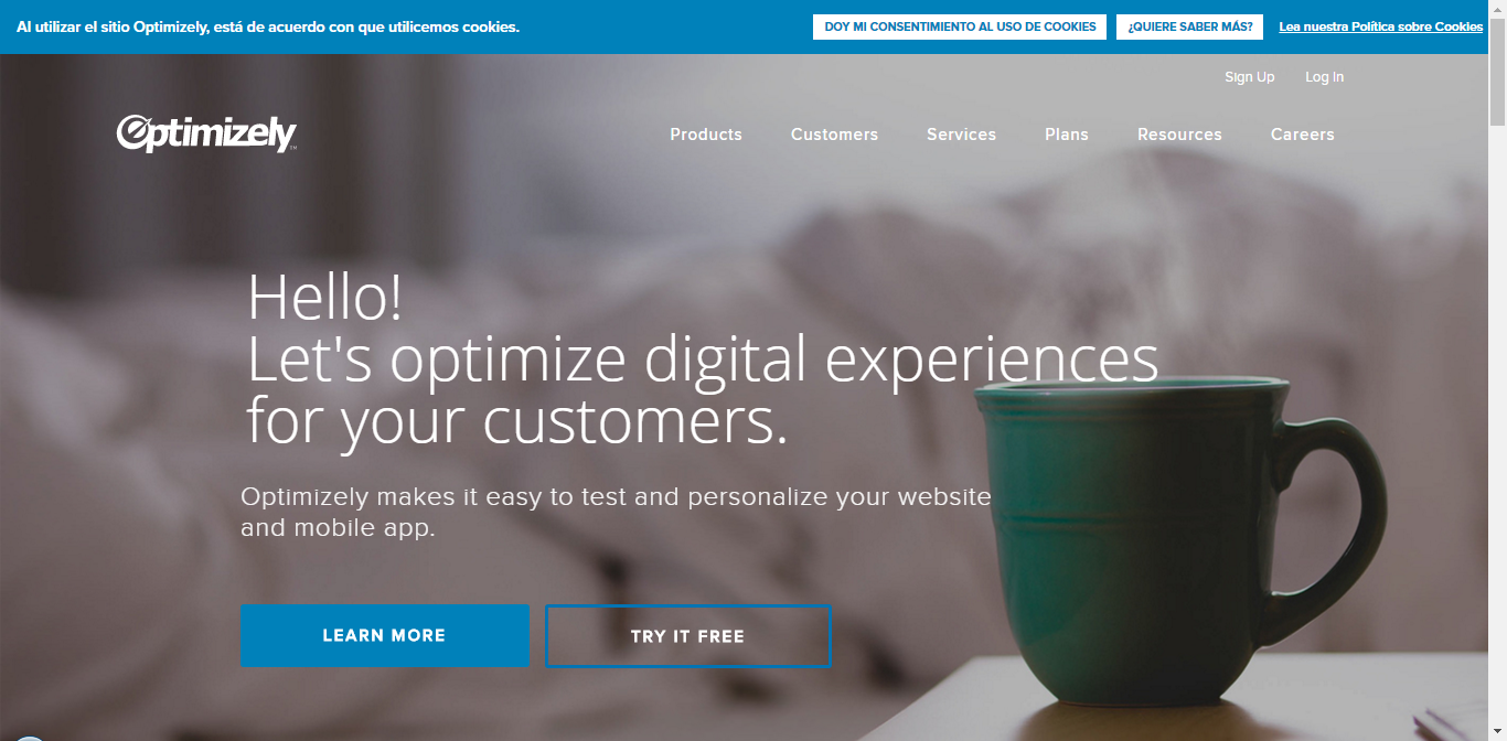 Herramientas para realizar tests multivariantes: Optimizely