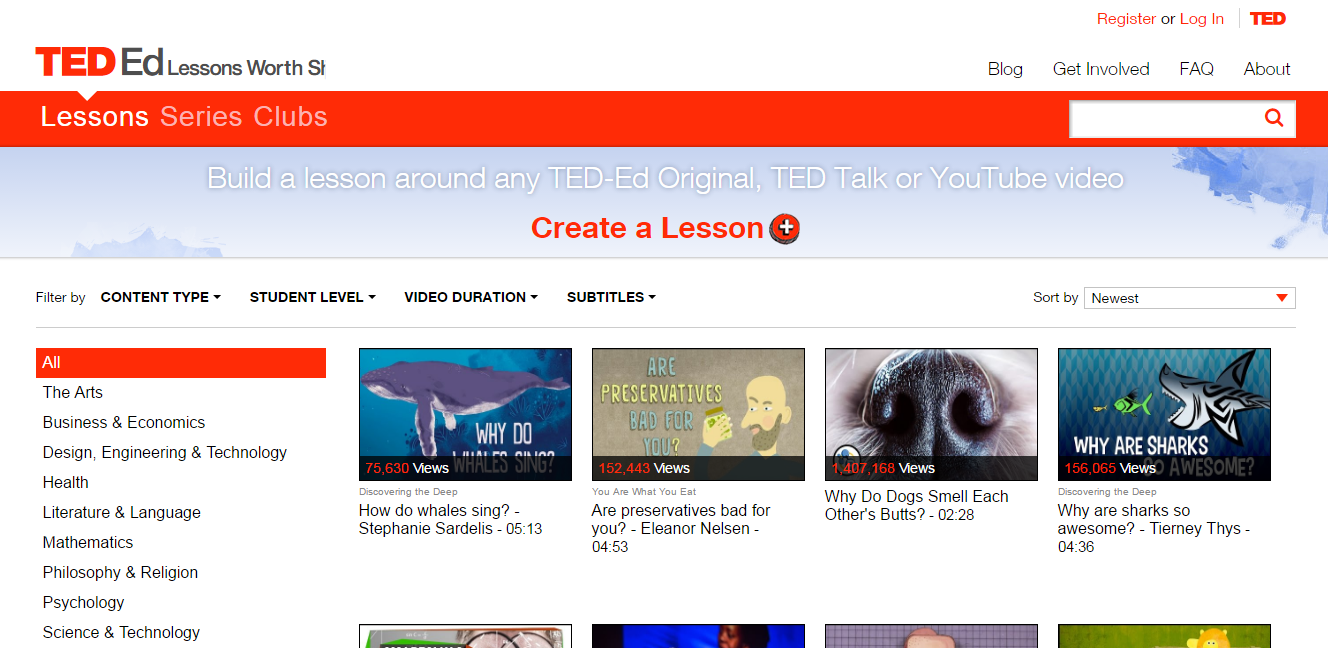 espacios de formación digital: TED Ed lessons