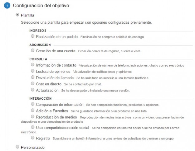 embudo de conversión en analytics