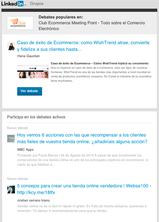 Ejemplos de súper campañas de email marketing: Linkedin