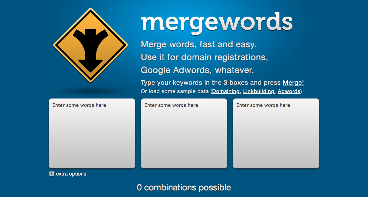 elegir las mejores keywords: Mergewords