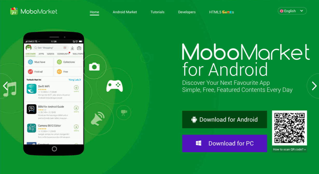 canales de descarga de apps: Mobomarket
