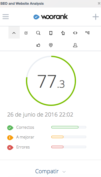 extensiones de Chrome para marketing digital Woorank