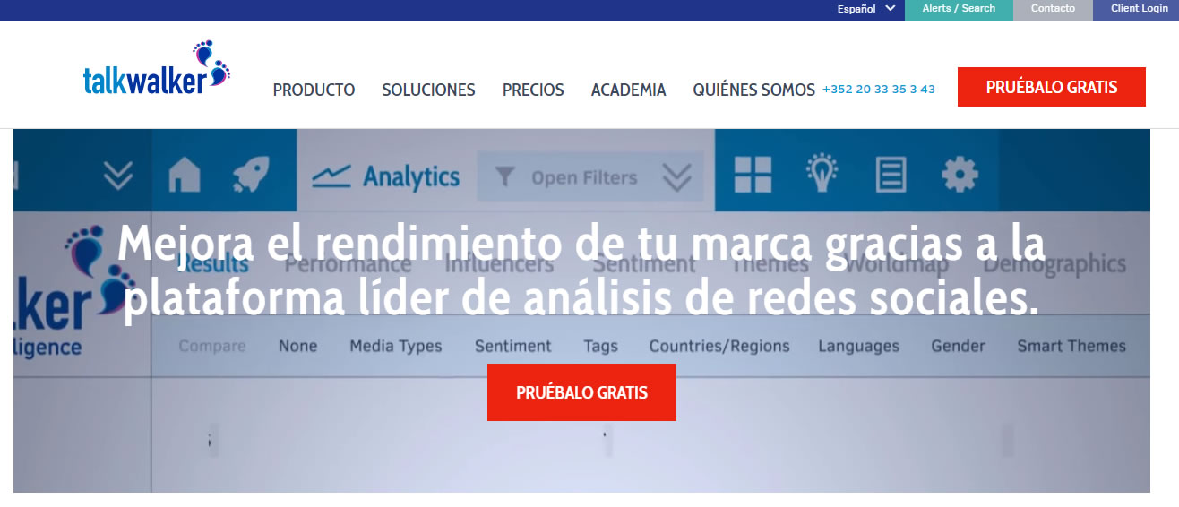 herramientas para analizar hashtags: TalkWalker