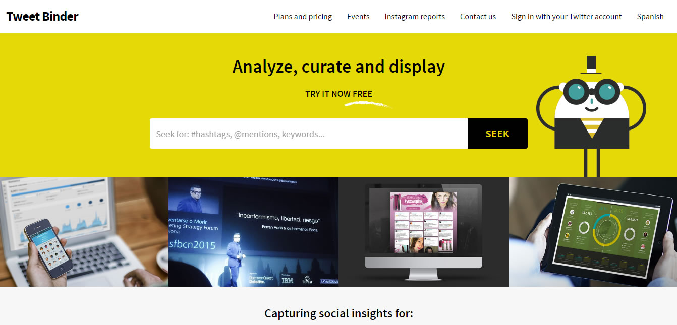 herramientas para analizar hashtags: TweetBinder
