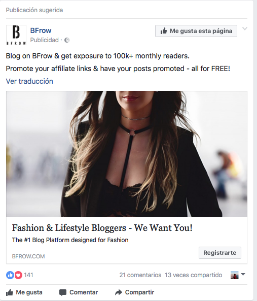 formatos publicitarios en facebook