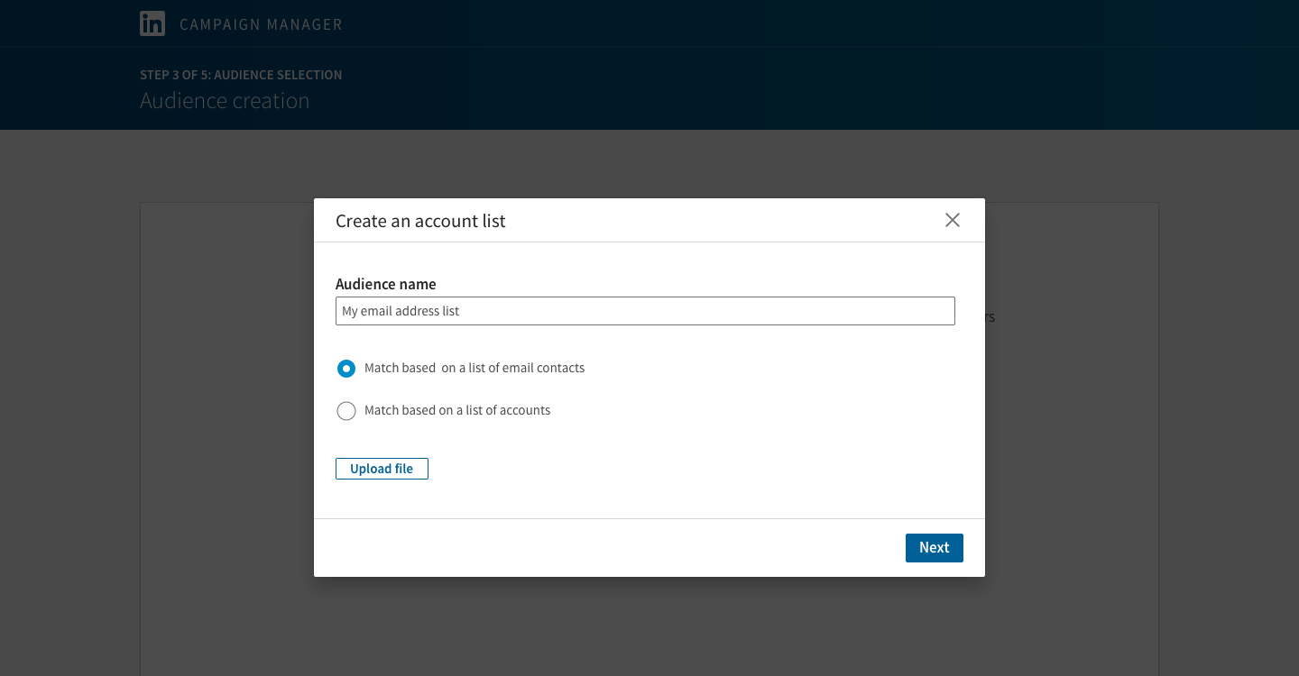 LinkedIn Matched Audiences