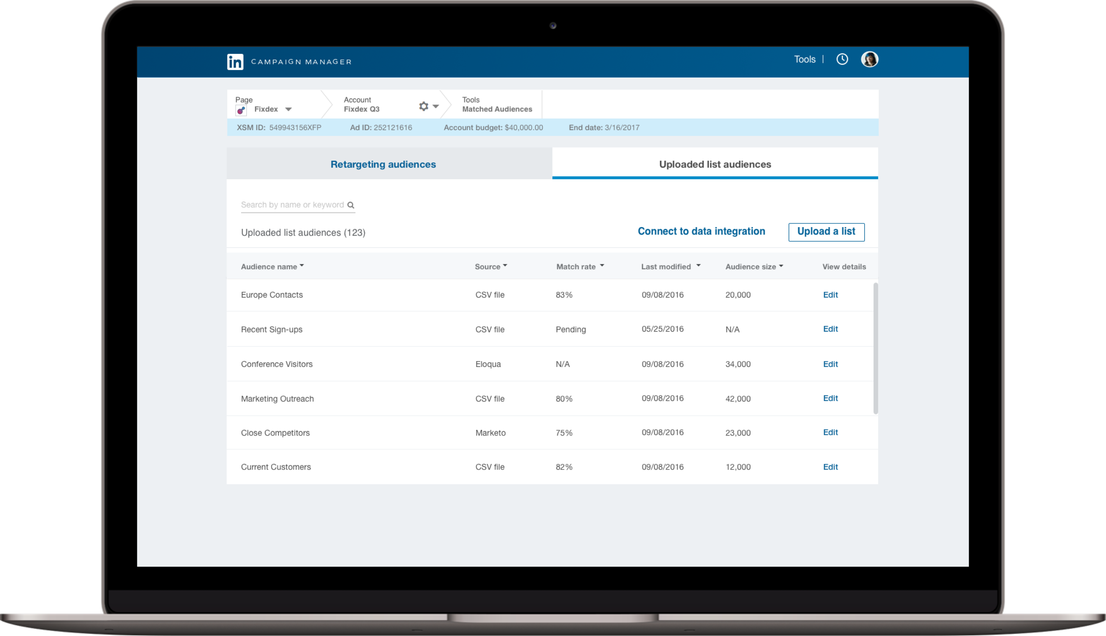 LinkedIn Matched Audiences