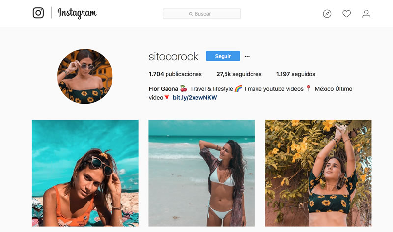 microinfluencers de moda: sitocorock