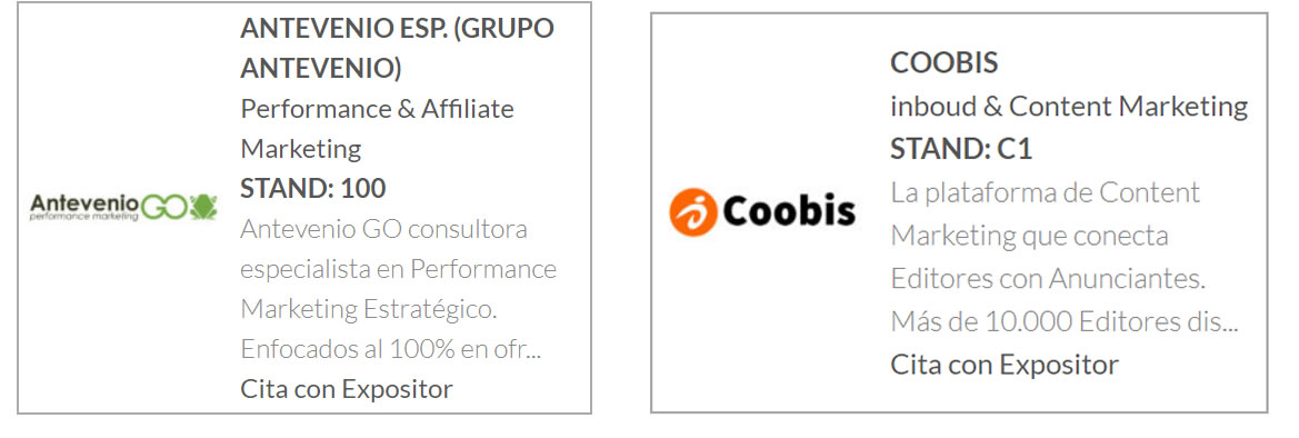 stands de Coobis y Antevenio en eShow